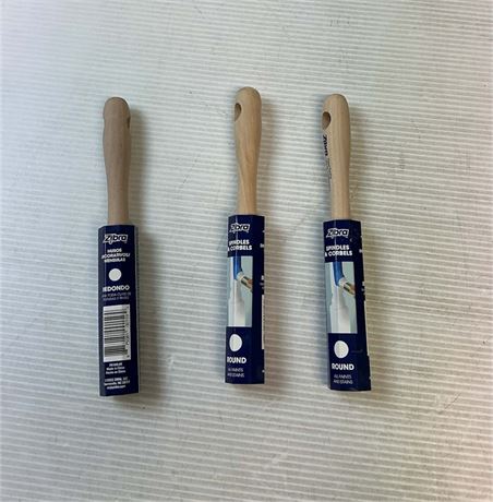 Pinceaux ronds Zibra 1 po pour bricolage et peinture – Lot de 3