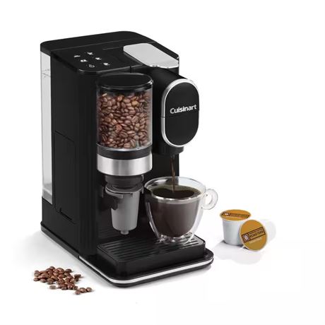 VOIR PHOTOS - Cafetière Grind and Brew 1 tasse noire avec réservoir 48 oz
