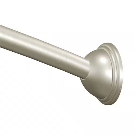 Tringle de douche courbée MOEN 60 po brides pivotantes nickel brossé