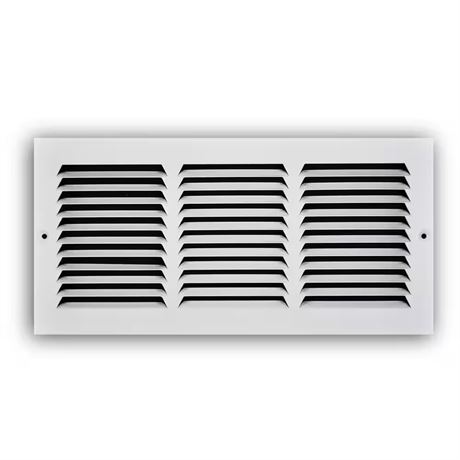 Grille retour air plinthe 1 voie acier 14 x 6 po blanche