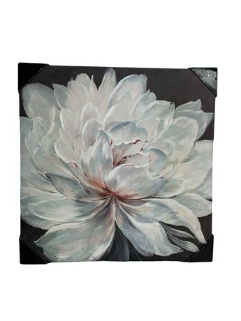 Œuvre murale florale peinte à la main pour salon (20 po L x)