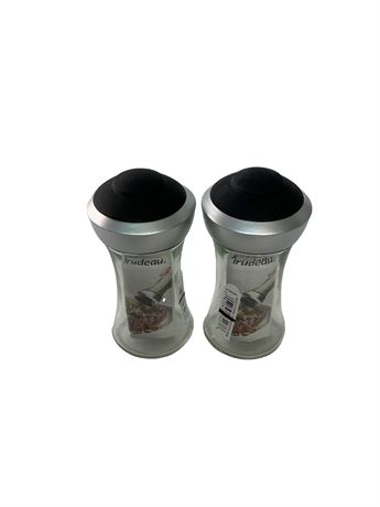 Salière ou poivrière à couvercle escamotable Trudeau - 2 pcs (noir)