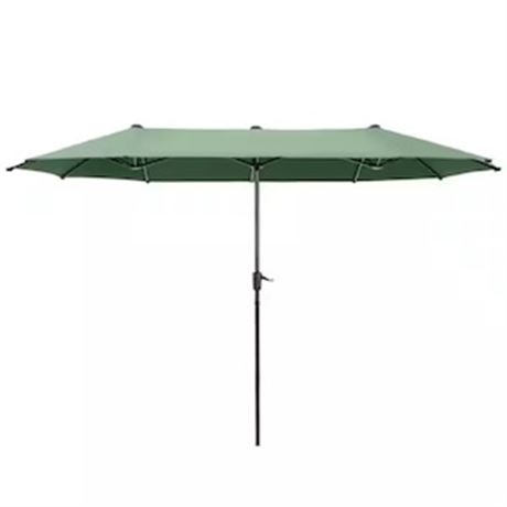 LIRE DESCRIPTION - Parasol double marché métal beige