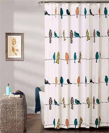Rideau de douche Rowley Birds 72 x 72 po - multi