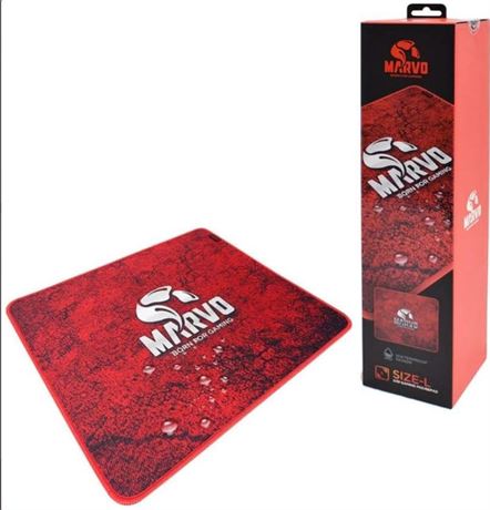 Tapis de souris gaming MARVO Scorpion PRO - grand - rouge