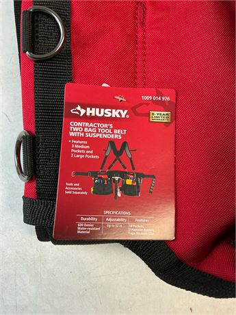 Ceinture à outils Husky pour entrepreneur avec bretelles
