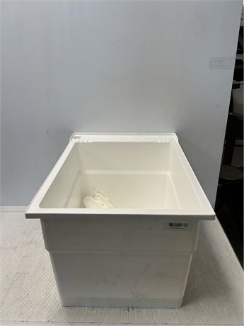 Cuve utilitaire blanche 24.5 x 18 po