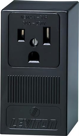 Prise Leviton 50A 250V noire 6-50R