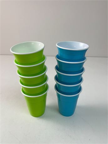 10 grands verres en plastique pour fête