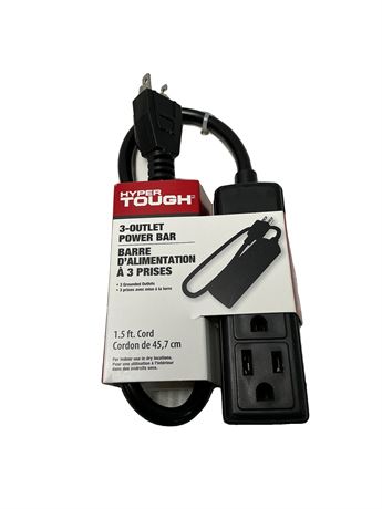 LOT DE 2 - Barre d'alimentation 3 prises Hyper Tough