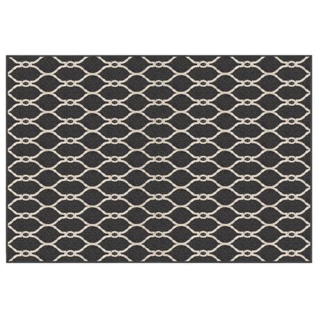 Tapis de sol Mainstays Sharaya charbon 4 pi x 6 pi