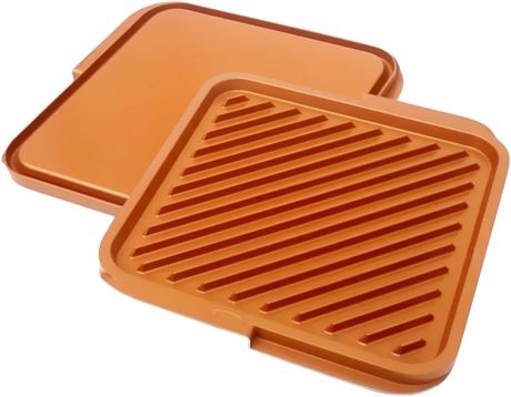 Poêle/grill double antiadhésif GOTHAM STEEL – réversible