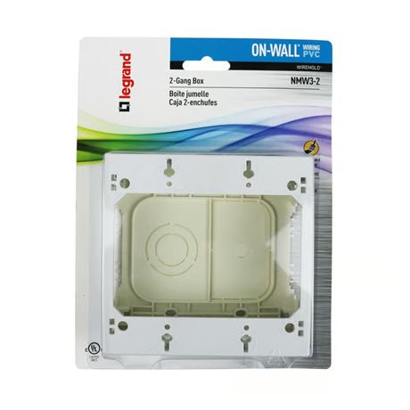 Boîte électrique Legrand 2 postes plastique blanc