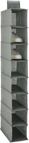 Organisateur de placard suspendu 10 niveaux pour chaussures gris
