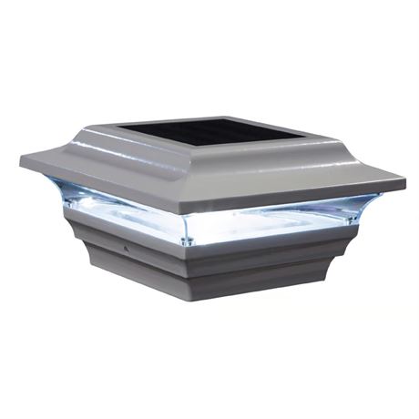 Capuchon solaire LED 0,33 W blanc pour poteau Classy Caps