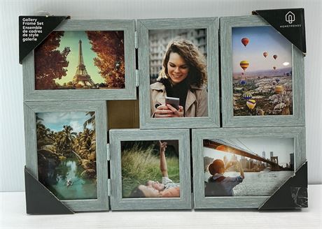 Ens. cadres galerie Hometrends (5) 4x6 et (1) 4x4 po