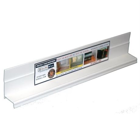 SureSill 1-3/8 x 84 po PVC blanc marqueur incliné porte et fenêtre