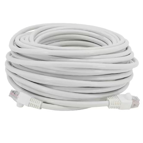 Câble réseau CE Cat 6A UTP 50 pi blanc