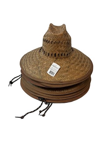 Chapeau paille large bord GoldCoast floral - lot de 13