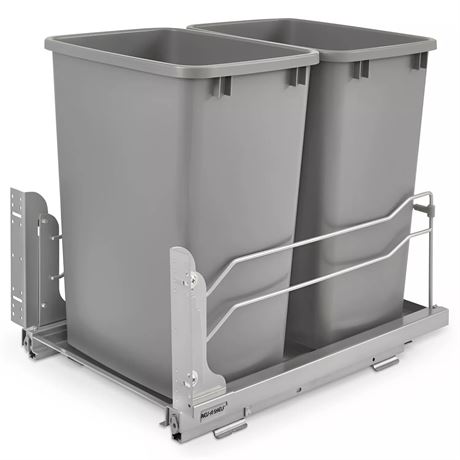 1/2 BAC - Poubelle coulissante Rev-a-shelf 35 pte fermeture douce 53wc-1835