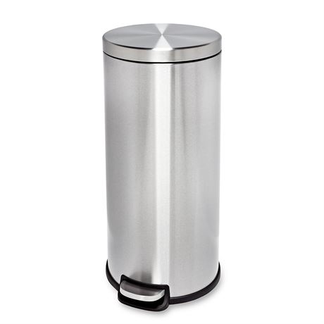 Poubelle ronde 30L argent