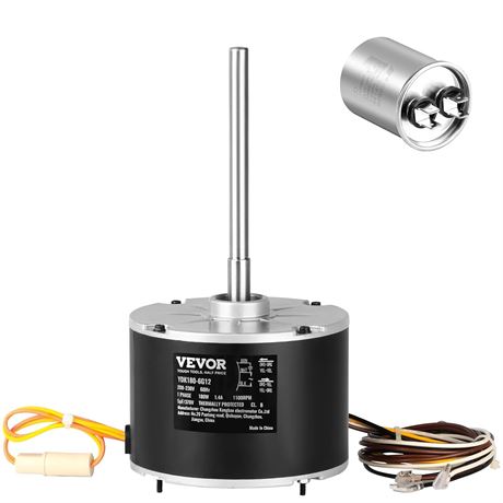 Moteur ventilateur condenseur VEVOR 1/4 HP 1100 tr/min pour CA GE