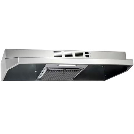 Hotte sous armoire 30 po inox avec filtre charbon