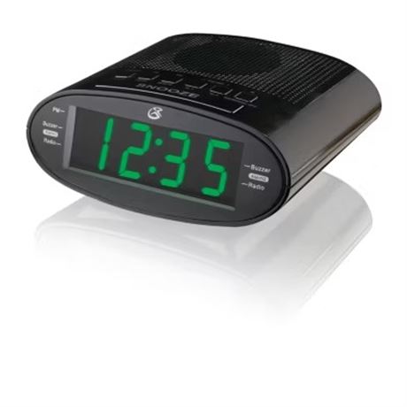 Radio réveil double alarme GPX AM/FM