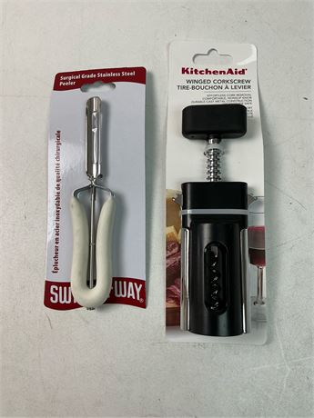 Tire-bouchon KitchenAid Duo avec éplucheur