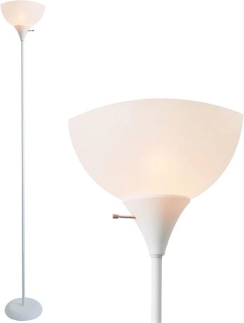 Lampe sur pied moderne Newhouse Lighting Joey 71 po blanche