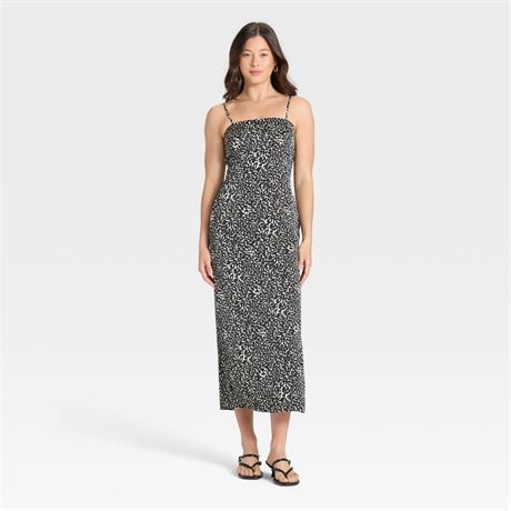XS - Robe nuisette colonne femmes A New Day - léopard noir/blanc
