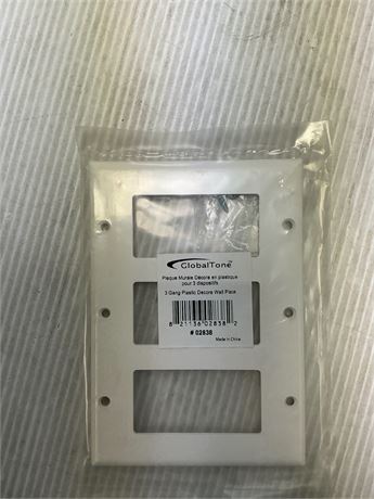Plaque murale Decora 3 postes plastique