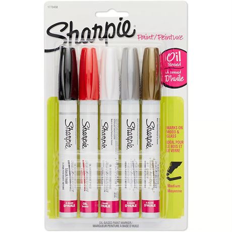Marqueurs peinture Sharpie pointe moyenne lot 5