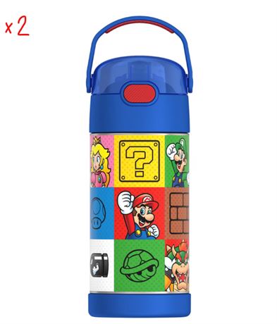 LOT DE 2 - bouteilles d'eau Thermos 355 ml
