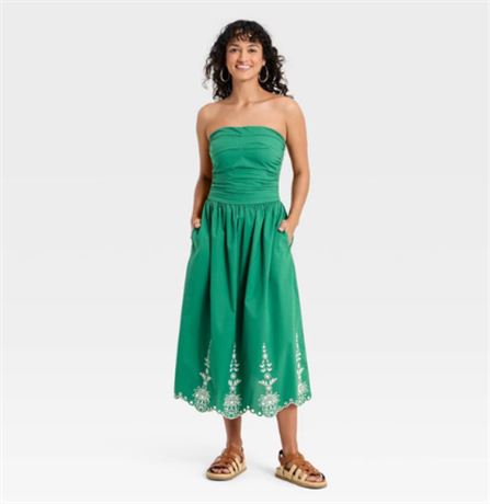 Robe bustier verte XS