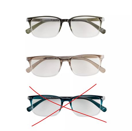Pq 2 - lunettes de lecture +2.00 carrées Dockers hommes 52 mm