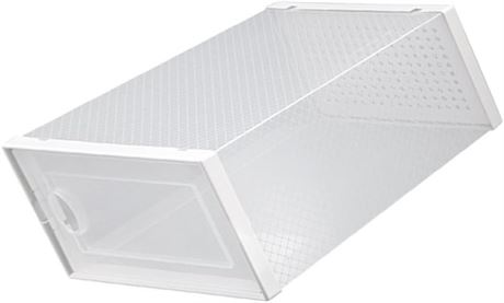 1 pc Boîtes à chaussures empilables TIDTALEO avec couvercle – blanc