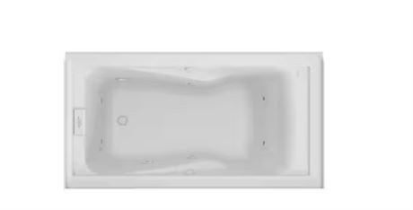 VOIR PHOTOS - Baignoire à remous acrylique EverClean 60 x 32 po drain gauche