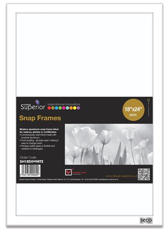Cadre photo métal blanc SECO 18 x 24 po