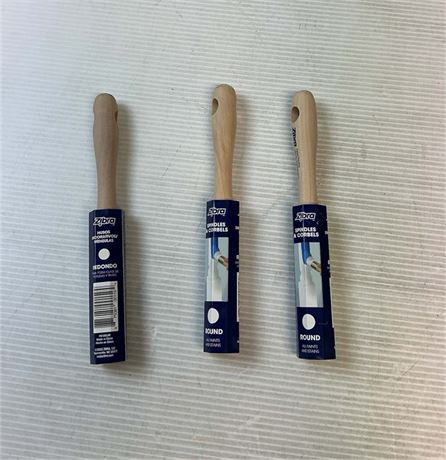Pinceaux ronds Zibra 1 po pour bricolage – Lot de 3