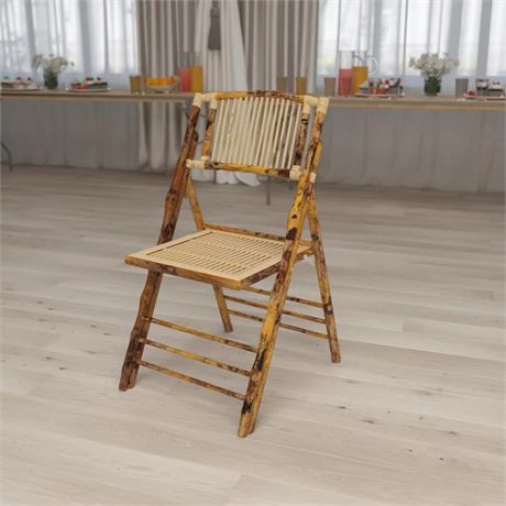 Chaises pliantes bambou Flash Furniture extérieur lot de 2