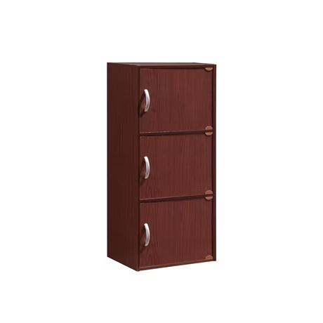 Bibliothèque bois 3 tablettes avec portes