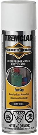 LOT DE 2 - peinture émail antirouille en aérosol pro - blanc mat, 426