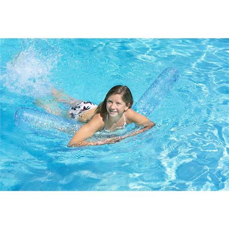 Nouille gonflable piscine argent pailleté 60 po