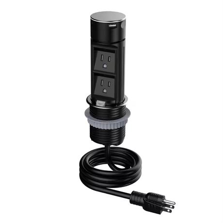 Prise pop-up encastrée 2 prises 2 USB étanche