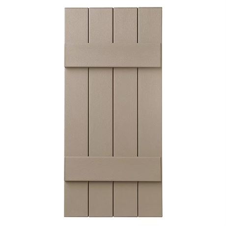 Paire de volets polypropylène 4 planches fermées 15 x 35 po