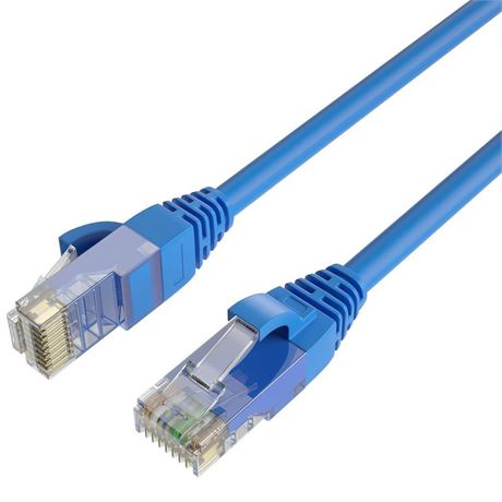 Câble Ethernet Cat6 haute vitesse 100 pi bleu