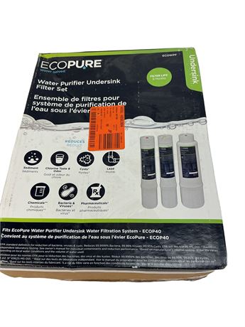 Système de filtration d'eau sous évier Eco Pure - trousse filtre purif.