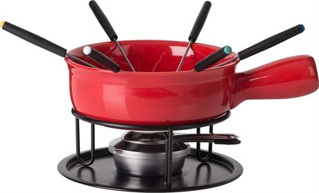 Service à fondue au fromage Trudeau Cardinal rouge