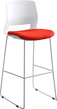 Tabourets de bar Lorell Arctic rouge et blanc lot de 2